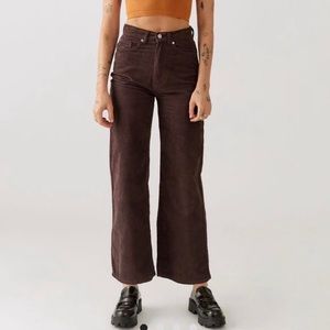 BDG High Rise Corduroy Pants (Brown)